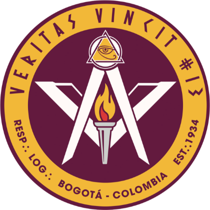 Sello de la Respetable Simbólica Meritoria y Nonagenaria Logia Veritas Vincit número 13
